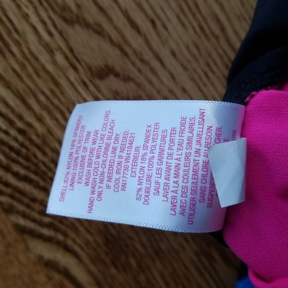 (10-12) Xhilaration Cheetah Print One Piece Swimsuit Rainbow Leopard Neon - Picture 4 of 5